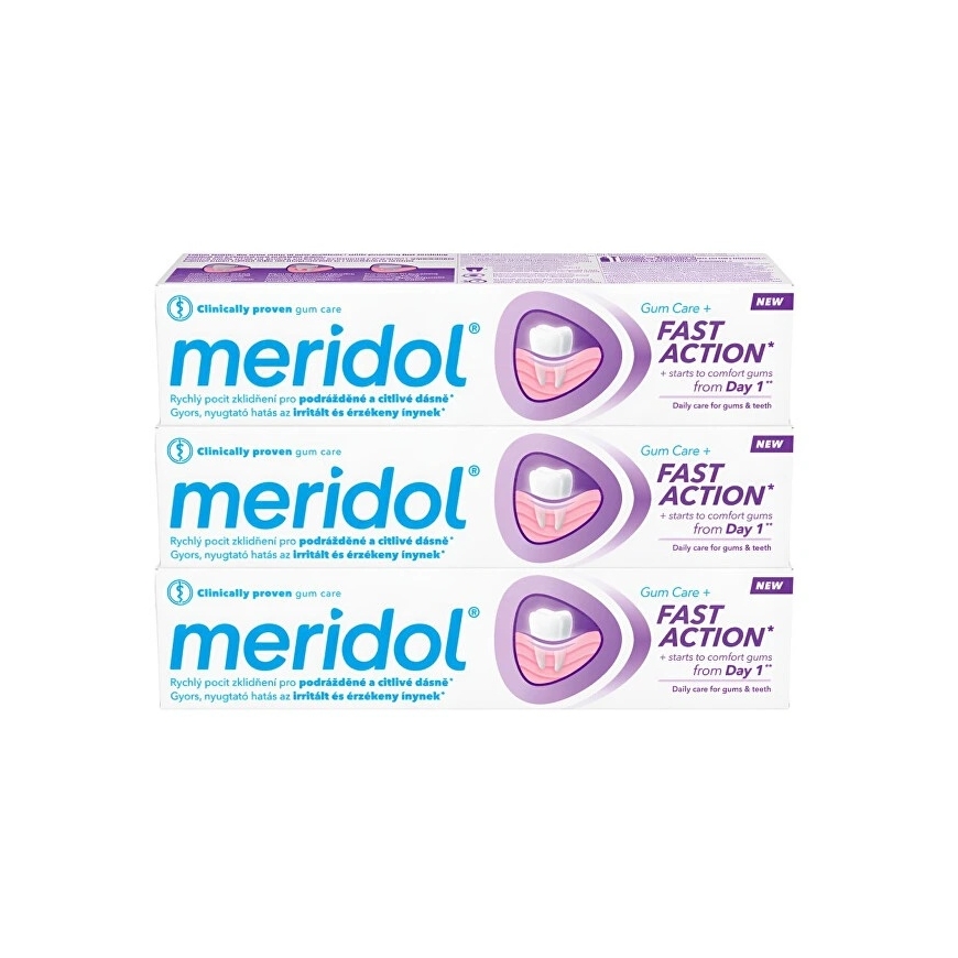 Meridol Kiire tegevus hambapasta Trio - 75ml