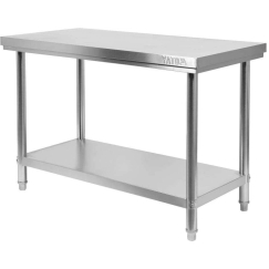 Toya Sa Poland Roostevaba terase keskne laud, koos riiuliga, 1200x700x850 mm, kokkupandav laud