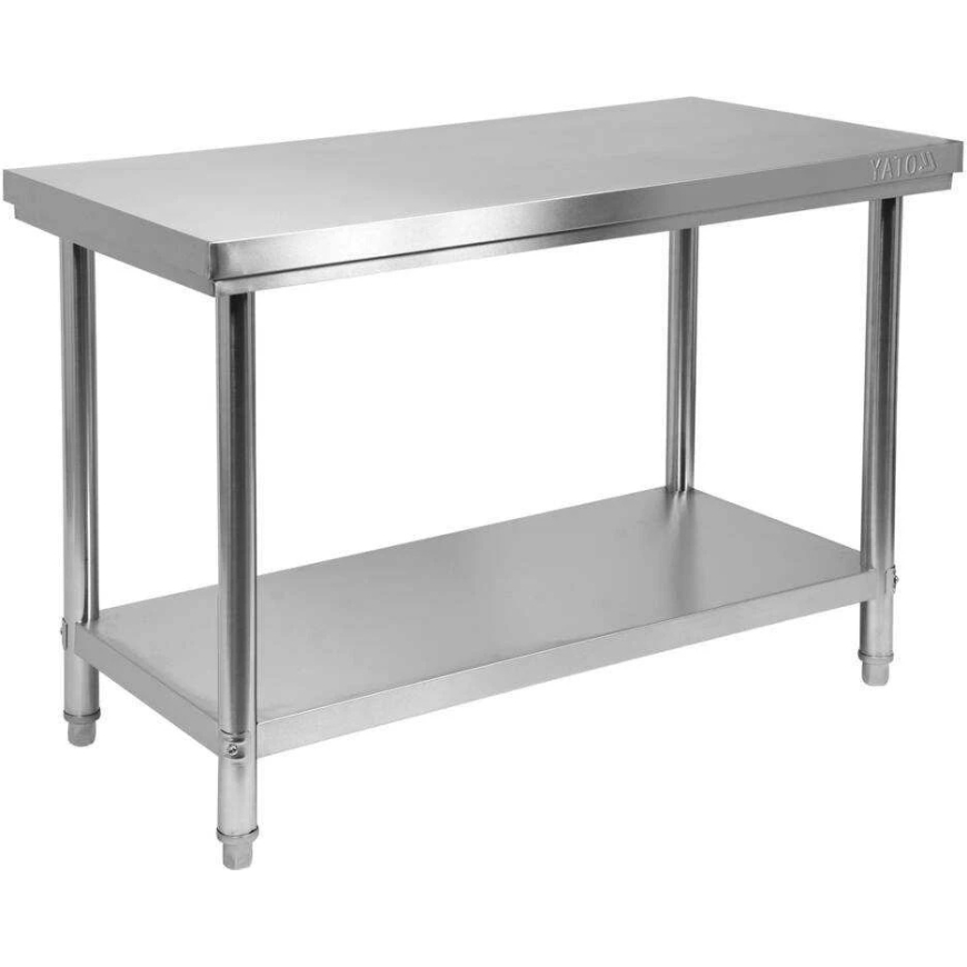 Toya Sa Poland Roostevaba terase keskne laud, koos riiuliga, 1200x700x850 mm, kokkupandav laud – 3