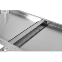 Toya Sa Poland Nerūdijančio plieno centrinis stalas, su lentyna, 1200x700x850 mm, sulankstomas stalas Toya Sa Poland Nerūdijančio plieno centrinis stalas, su lentyna, 1200x700x850 mm, sulankstomas stalas