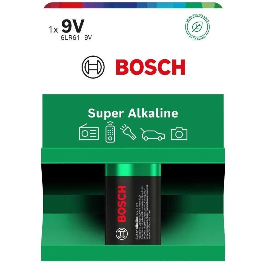 GP Recyko Battery BOSCH 1 pc. 9V SUPER ALKALINE 6LR61SA1B/00 – 4