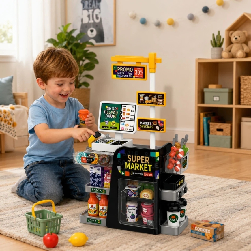 Lean Toys Supermarket koos kassaga 65 tk. – 4