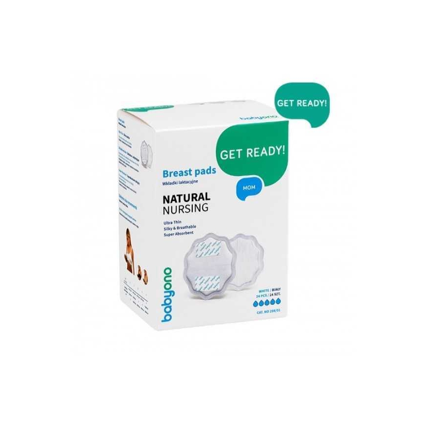 BabyOno BabyOno 298/01-IMETÄTAVAD NATURAL NURSING 24TK VALGED