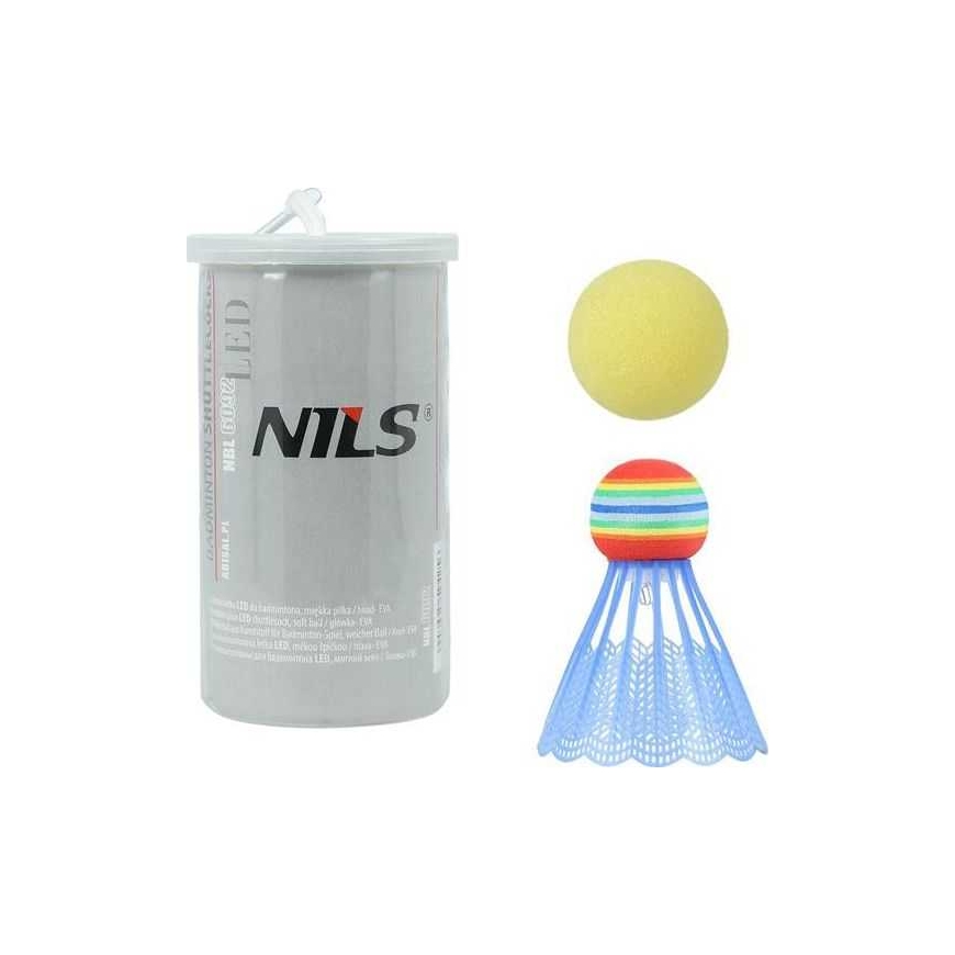 NILS Extreme NBL6092 Nailono LED raketė 1 vnt. su kamuoliuku NILS