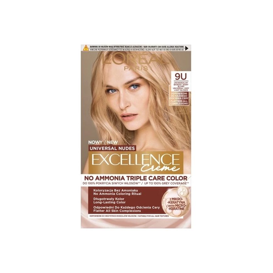 L'Oreal Universal Nudes Excellence Creme 9U Universal Очень светлый блондин
