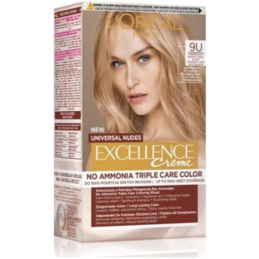 L'Oreal Universal Nudes Excellence Creme 9U Universal Väga hele blond – 2