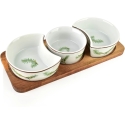 Mondex Since 1986 MODERN KITCHEN Dēlīte ar 3 bļodām 8,5x42x/11x9,5x3,5cm (26,5x11x1,2cm) 2x150ml+1x120ml rozmarīns Mondex Since 1986 MODERN KITCHEN Dēlīte ar 3 bļodām 8,5x42x/11x9,5x3,5cm (26,5x11x1,2cm) 2x150ml+1x120ml rozmarīns