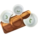 Mondex Since 1986 MODERN KITCHEN Board with 3 Bowls 8.5x42x/11x9.5x3.5cm (26.5x11x1.2cm) 2x150ml+1x120ml rosemary Mondex Since 1986 MODERN KITCHEN Board with 3 Bowls 8.5x42x/11x9.5x3.5cm (26.5x11x1.2cm) 2x150ml+1x120ml rosemary