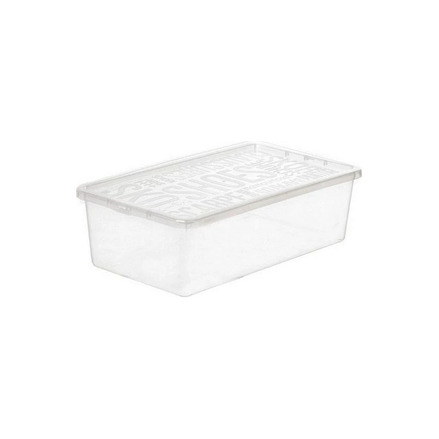 Контейнер Коробка с Крышкой для Обуви Plast Team 34x19x11см Прозрачная – 3