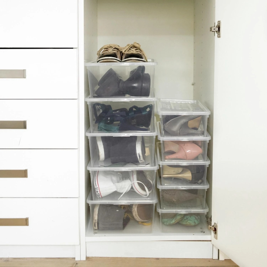 Bin Box with Lid for Footwear Plast Team 34x19x11cm Transparent – 5