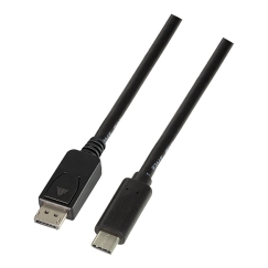 LogiLink UA0335 videokaapeli-adapteri 1,8 m USB Type-C DisplayPort Musta