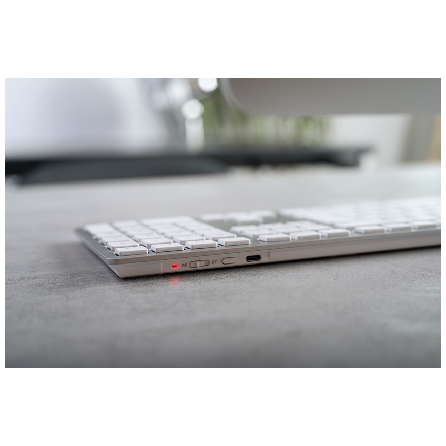 CHERRY KW 9100 SLIM FOR MAC näppäimistö Universaali USB + Bluetooth QWERTZ Saksa Hopea – 5