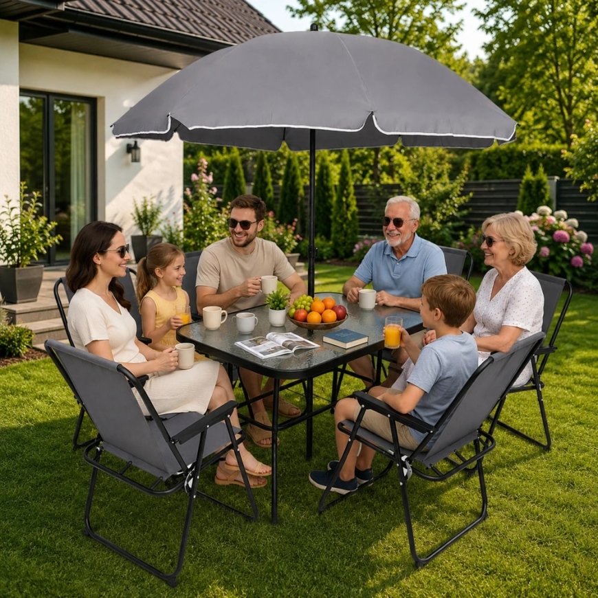 Lean Puutarhakalustesarja, pöydän tuolit, metalliparvi, parvekkeelle, terassille, puutarhaan – 3