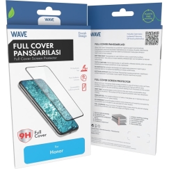 Wave Full Cover panssarilasi, Honor 600 Lite, musta kehys