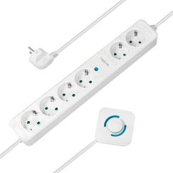 LogiLink LPS271 удлинитель 1,5 m 6 розетка(и) Для помещений Белый