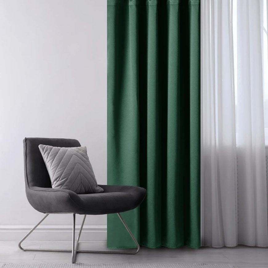 Vihreä verho silmukoilla AmeliaHome 200 × 250 cm – 3