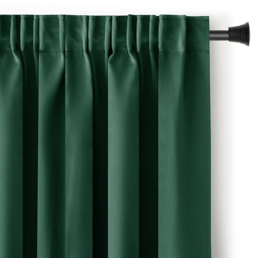 Zaļa aizkaru ar cilpām AmeliaHome 200 × 250 cm – 4