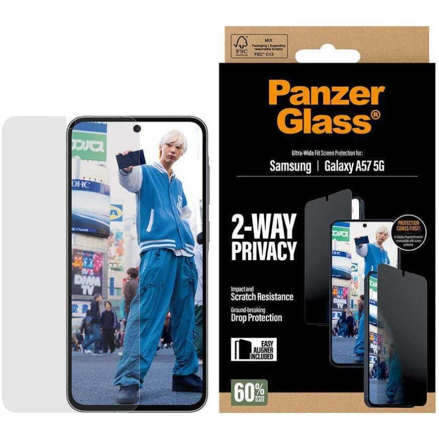 PanzerGlass Приватность Ультра-Широкая Подгонка EasyAligner для Samsung Galaxy A57 5G