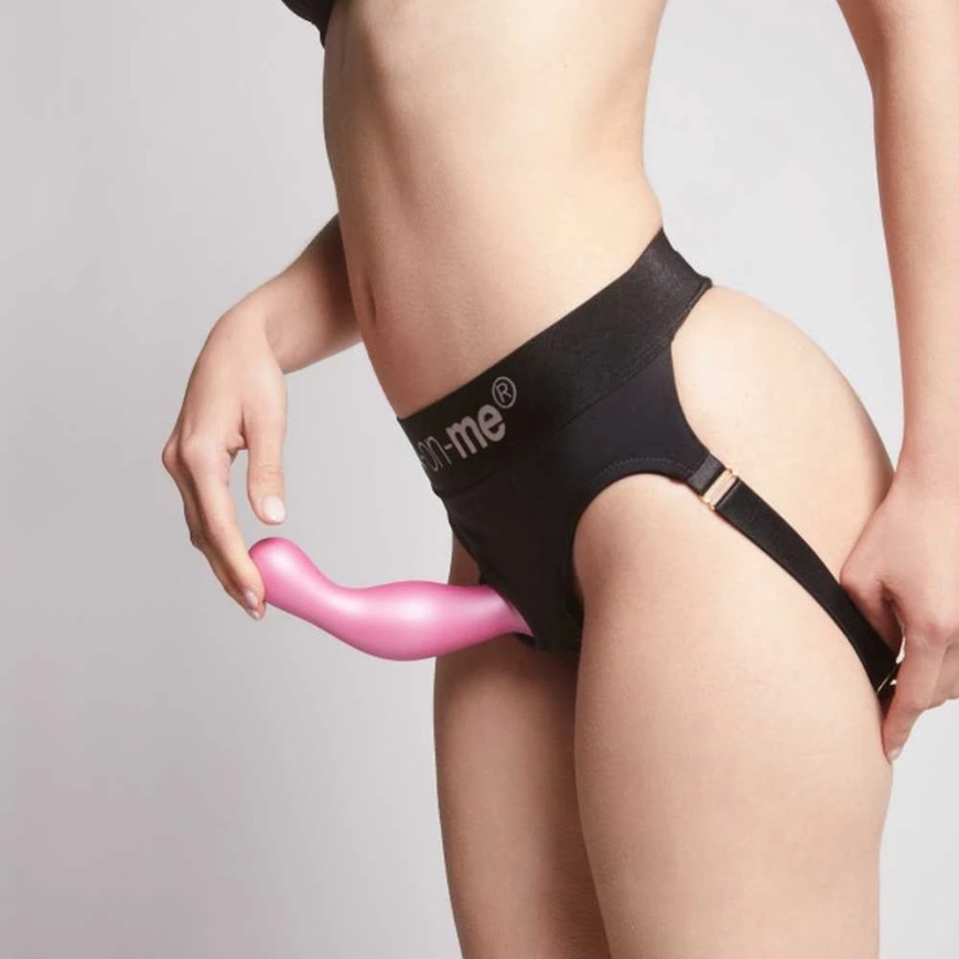 Vaaleanpunainen Strap-On-Me - Dildo Plug Curvy Metallic Sugar Vaaleanpunainen S – 4