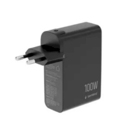 GEMBIRD 4-портовое 100 Вт GaN USB быстрое зарядное устройство черное с ЖК-дисплеем
