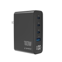 GEMBIRD 4-port 100 W GaN USB fast charger LCD juodas GEMBIRD 4-port 100 W GaN USB fast charger LCD juodas