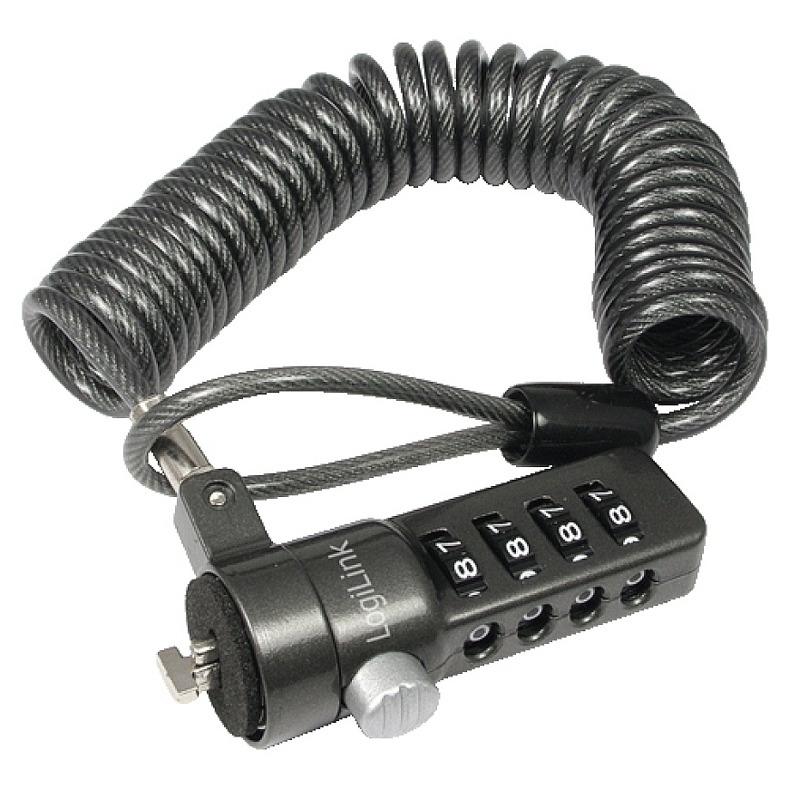 LogiLink NBS004 kabelio užraktas Juoda 1,8 m