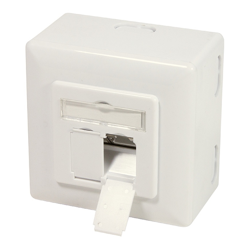LogiLink NP0124 pistorasia 2 x RJ-45 Metallinen, Valkoinen – 2
