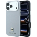 Dėklas Karl Lagerfeld Grained Karl Head Metal MagSafe Case for iPhone 18 Pro Max / 17 Pro Max - Gray