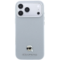Dėklas Karl Lagerfeld Grained Karl Head Metal MagSafe Case for iPhone 18 Pro Max / 17 Pro Max - Gray