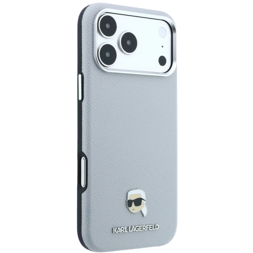 Karl Lagerfeld Grained Karl Head Metal MagSafe korpus iPhone 18 Pro Max / 17 Pro Max jaoks - Hall – 5
