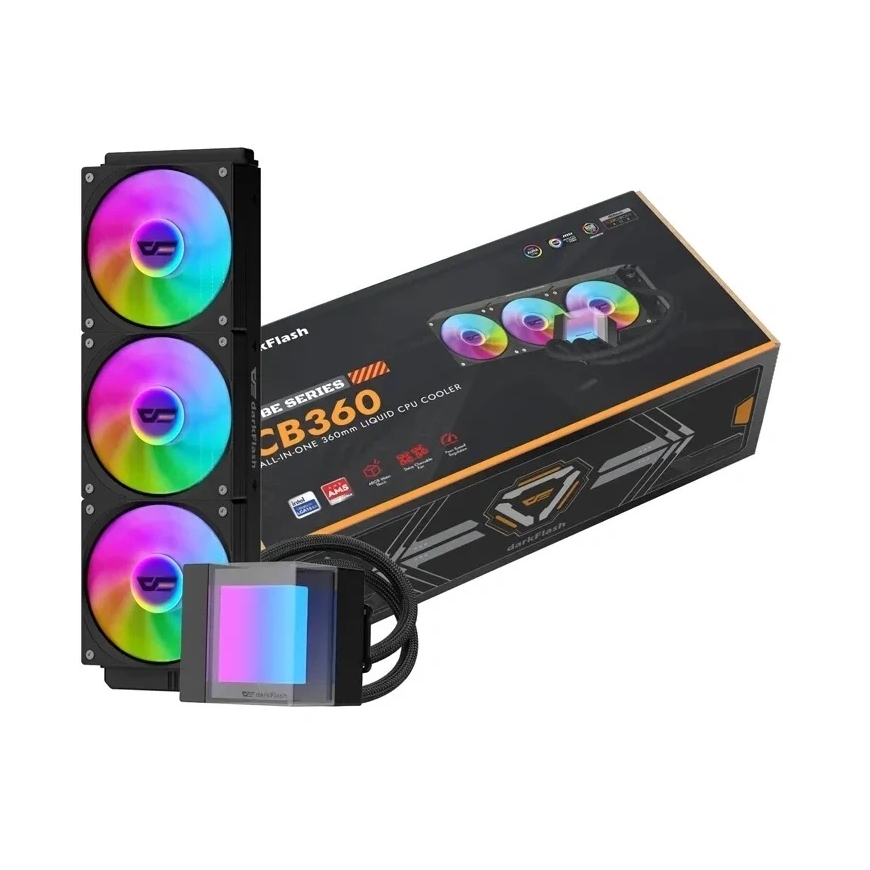 "DarkFlash CB360" водяной кулер для процессора (черный)