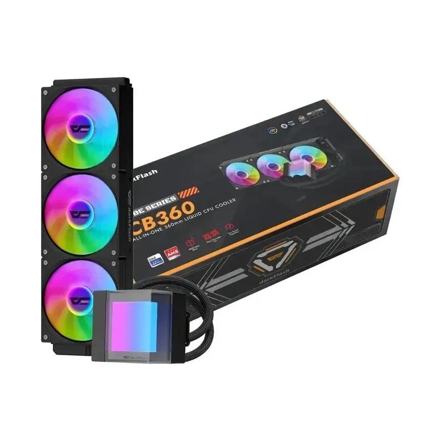 "DarkFlash CB360" vesijäähdytteinen prosessorijäähdytin (musta) – 4