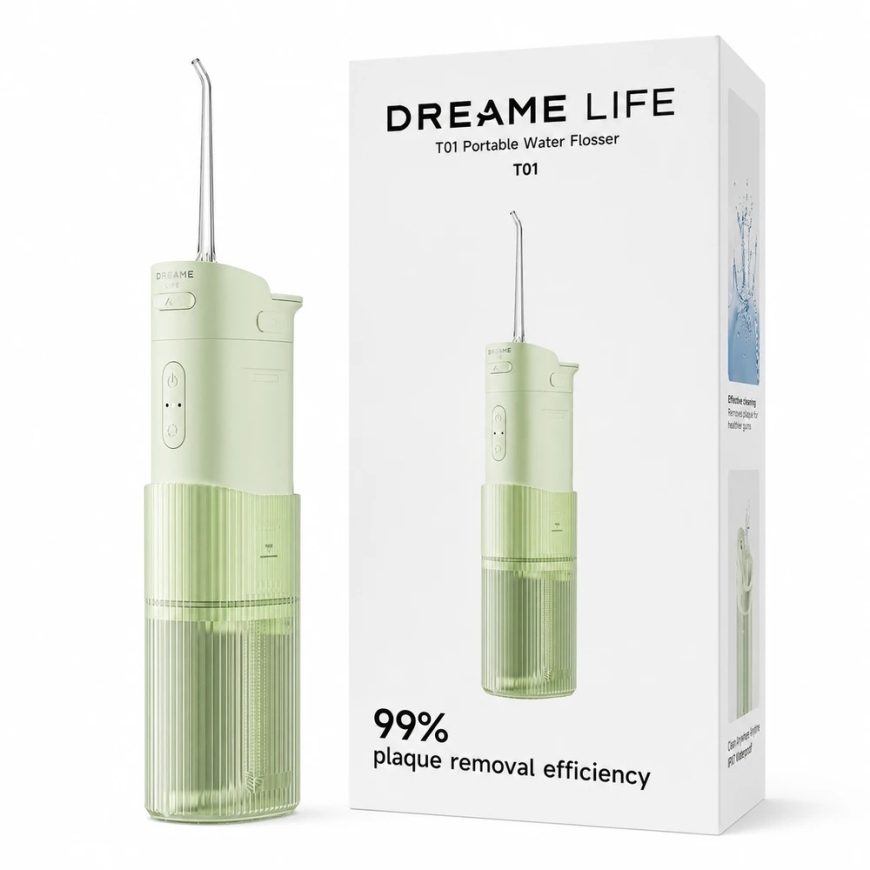 Water flosser - Dreame T01 Cordless, 200ml Capacity, 40 Days Battery Life, Green – 2