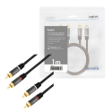 LogiLink CA1202 audiokaabel 1 m 2 x RCA Must LogiLink CA1202 audiokaabel 1 m 2 x RCA Must