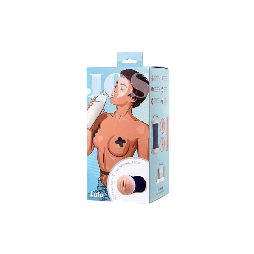 Toyfa JOS LULU, Двусторонний мастурбатор, TPR, плоть, 14,5 см – 3