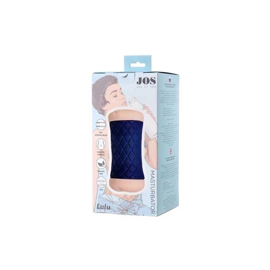 Toyfa JOS LULU, Kaksipuoleinen masturboija, TPR, lihaisan näköinen, 14,5 cm – 4