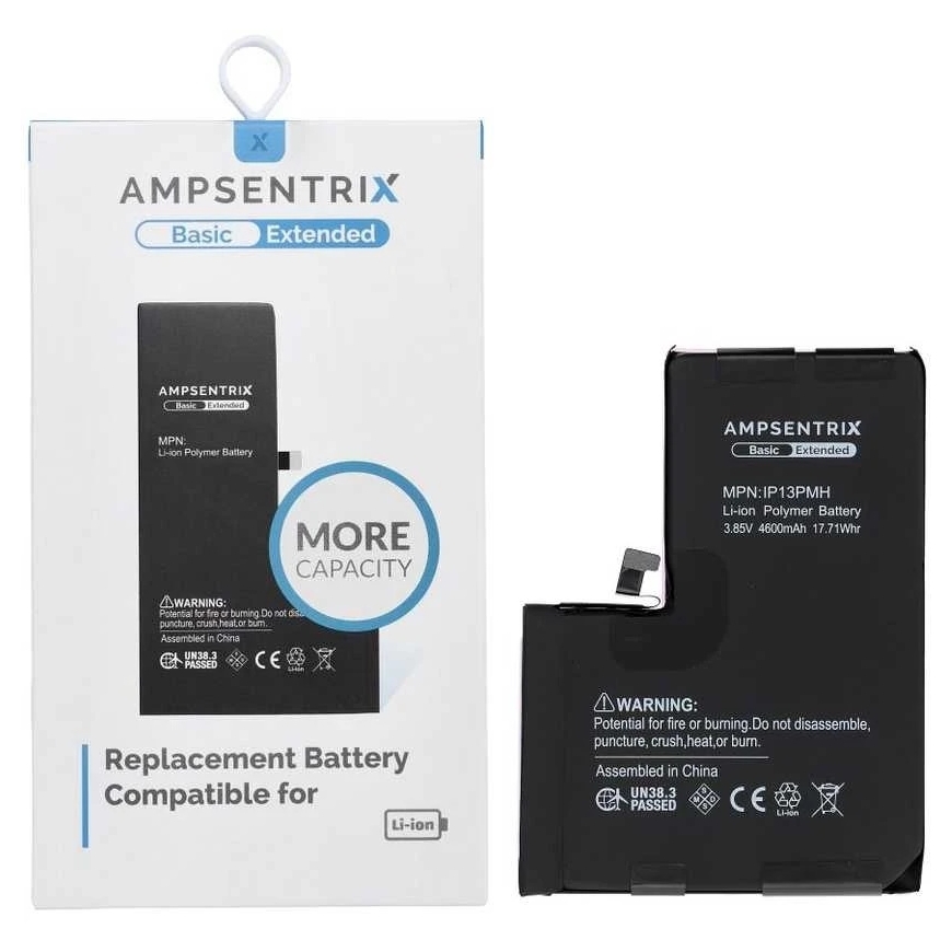 Inne "Oem AmpSentrix Basic" aku, mis on ette nähtud "iPhone 13 Pro Max" (suure mahutavusega 4600 mAh)