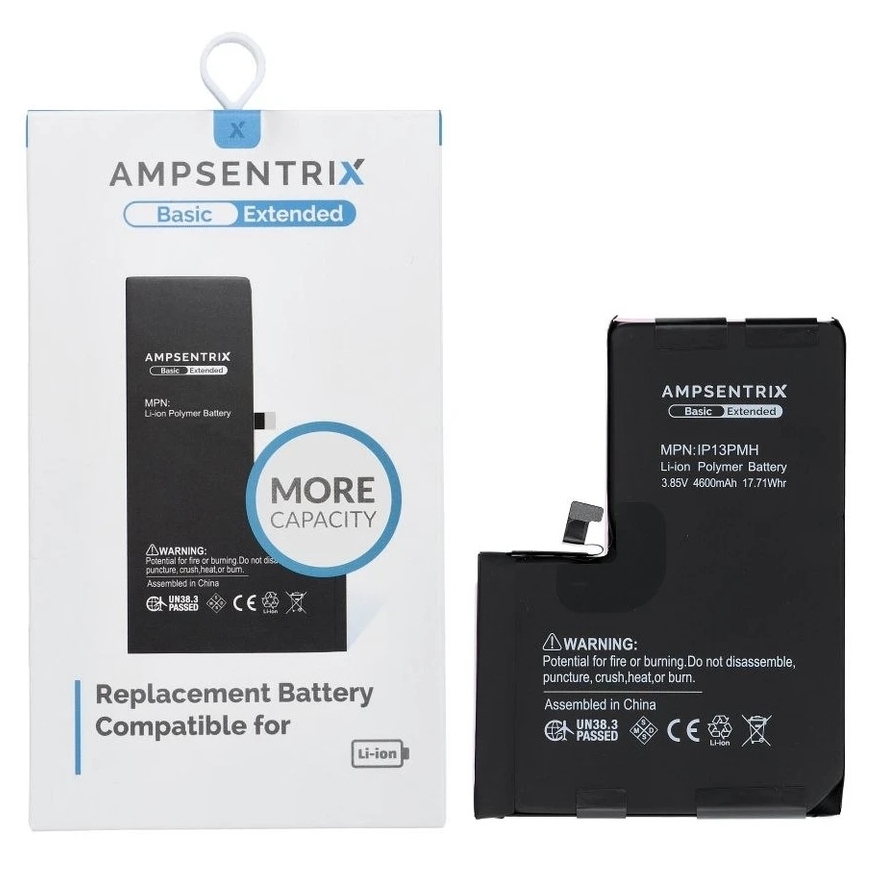 Inne "Oem AmpSentrix Basic" aku, mis on ette nähtud "iPhone 13 Pro Max" (suure mahutavusega 4600 mAh) – 2