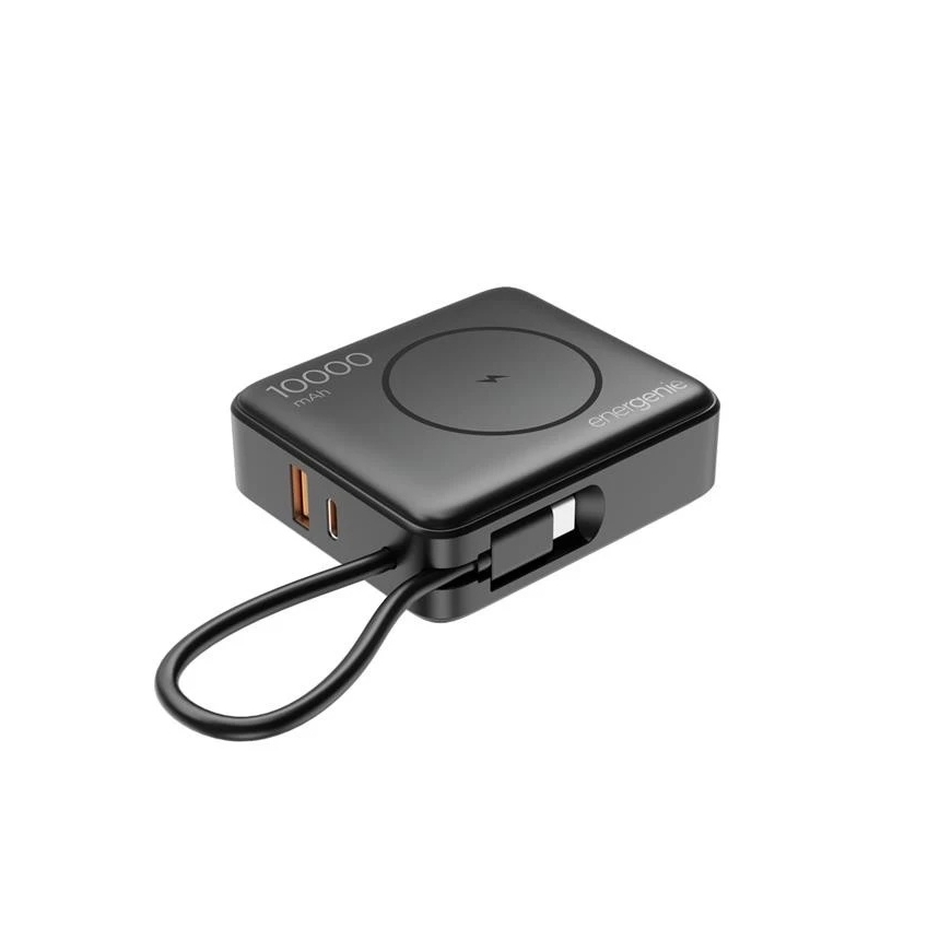 Gembird Powerbank 10000mAh 1xUSB-C/1xUSB-A 20W Wireless 15W Black – 2