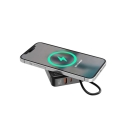 Gembird Powerbank 10000mAh 1xUSB-C/1xUSB-A 20W Bezvadu 15W Melns Gembird Powerbank 10000mAh 1xUSB-C/1xUSB-A 20W Bezvadu 15W Melns