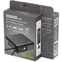 Gembird Powerbank 10000mAh 1xUSB-C/1xUSB-A 20W Bezvadu 15W Melns Gembird Powerbank 10000mAh 1xUSB-C/1xUSB-A 20W Bezvadu 15W Melns