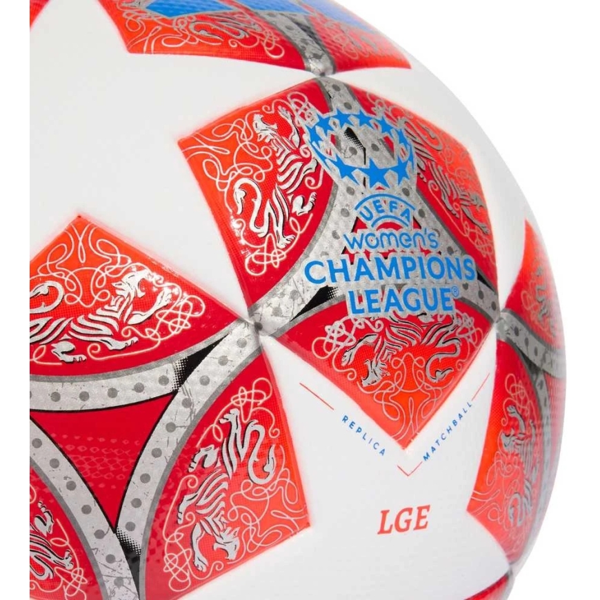 adidas Sieviešu UCL 25/26 Fināla līgas futbols balts un sarkans JW1326 (4) – 4