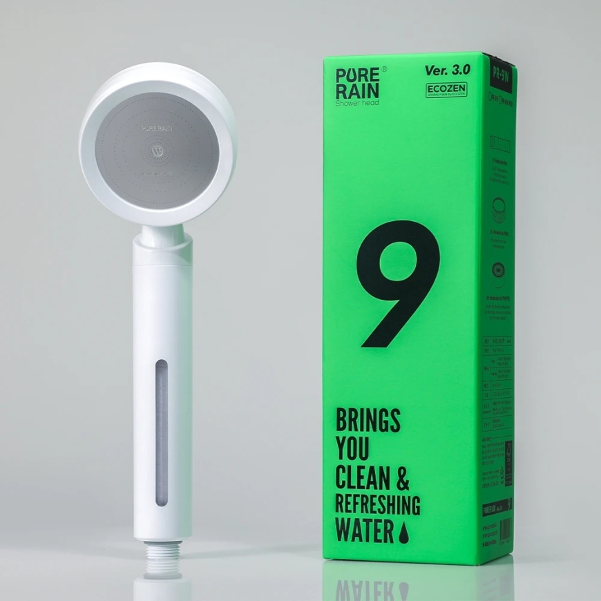 Water Lab dušipihusti filtriga, valge, 90 mm / VeLaboratoorium – 3