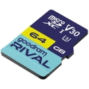 GOODRAM RIVAL M3AA 64 GB Micro SDXC V30 UHS-I U3 Memory Card + Adapter (GGSM3AA-0640R12)