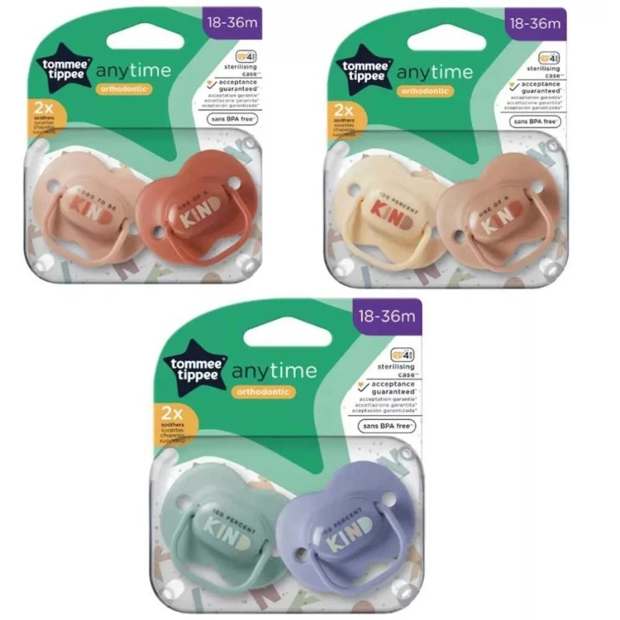 TOMMEE TIPPEE silikoniset ortodonttiset tutti ANYTIME, 18-36 kk, 2 kpl, 433658 – 3