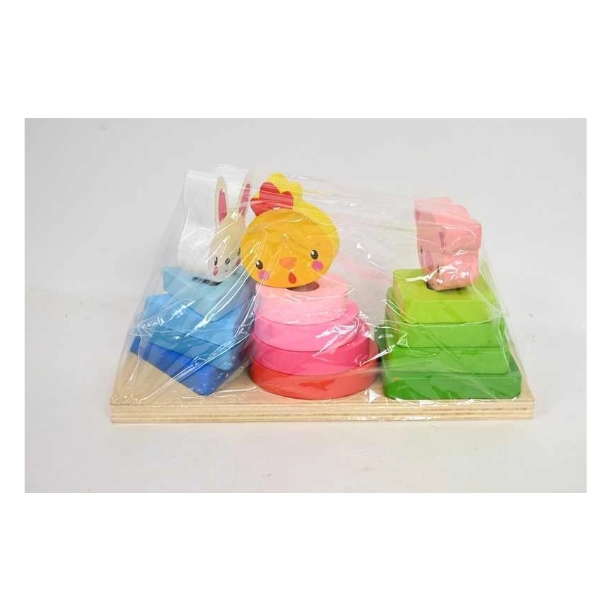 SMILY PLAY SPW84985 wooden pyramid animals