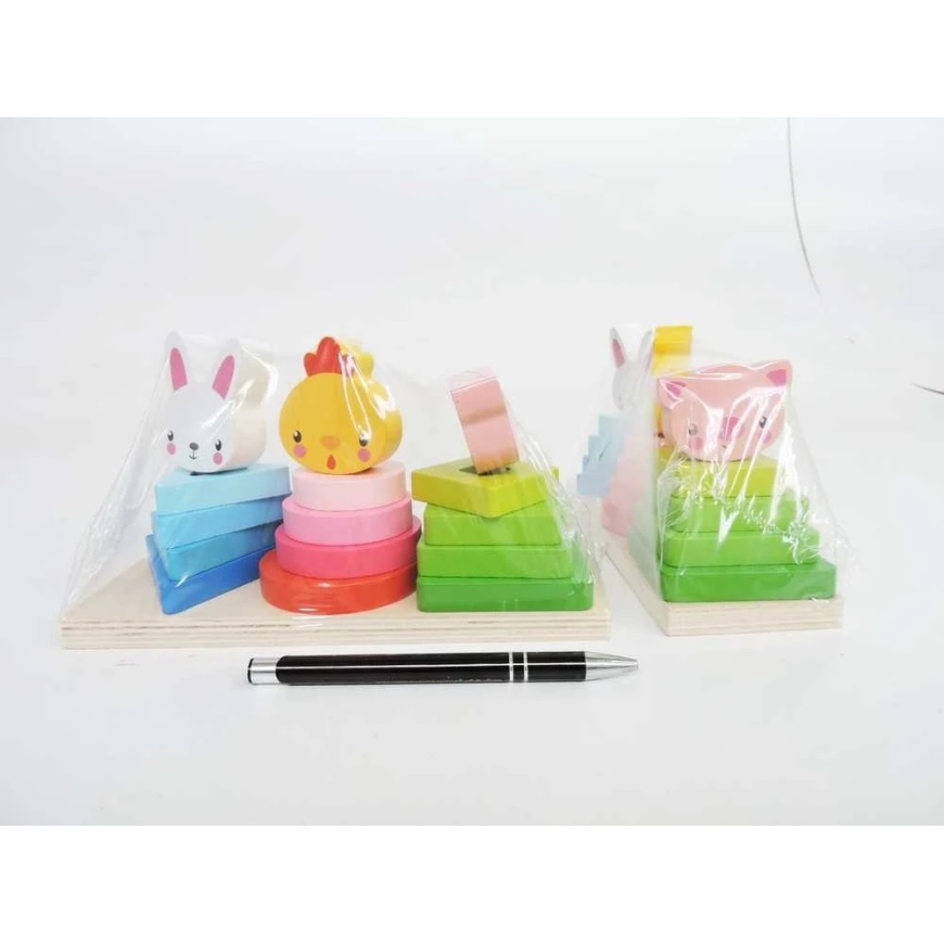 SMILY PLAY SPW84985 puidust püramiidide loomad – 2