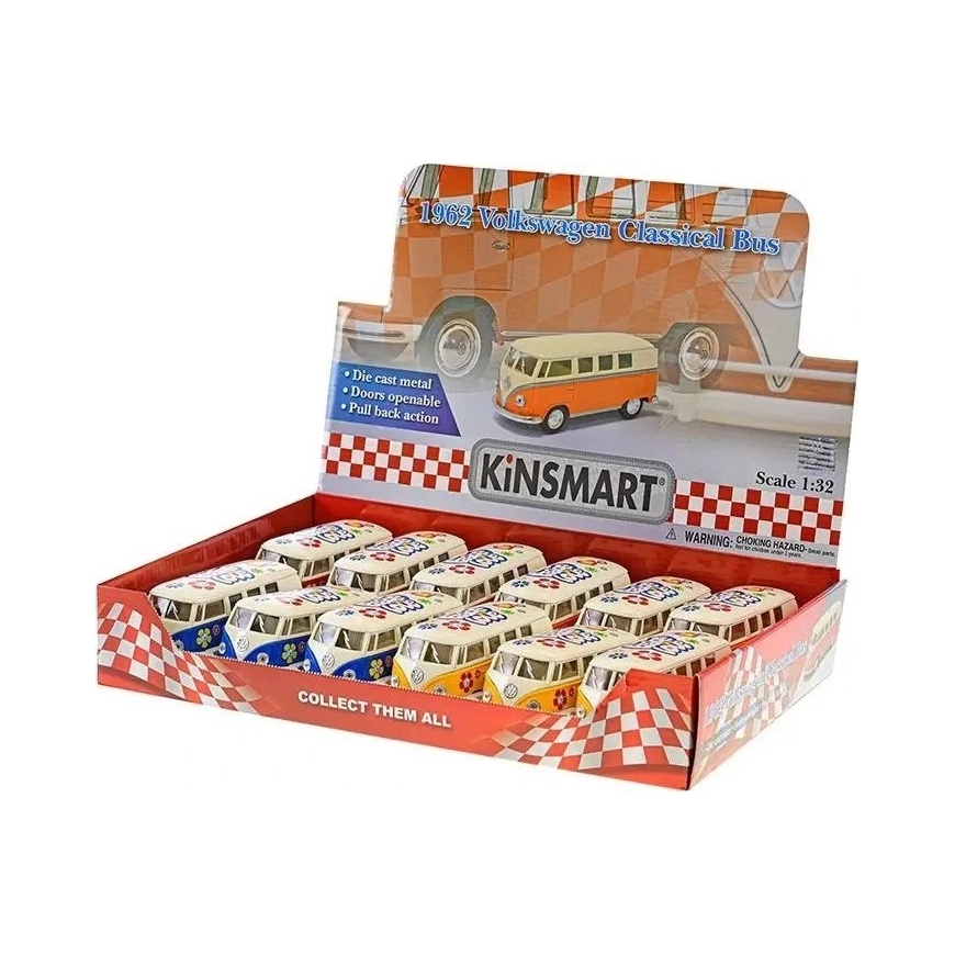 Hipo Automobilis VW Classical 1962 autobusas dažytas 1:32 520020 – 3