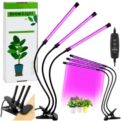 Lean LED lamp taimekasvatuseks ja valgustamiseks, kolm moodulit, klamber