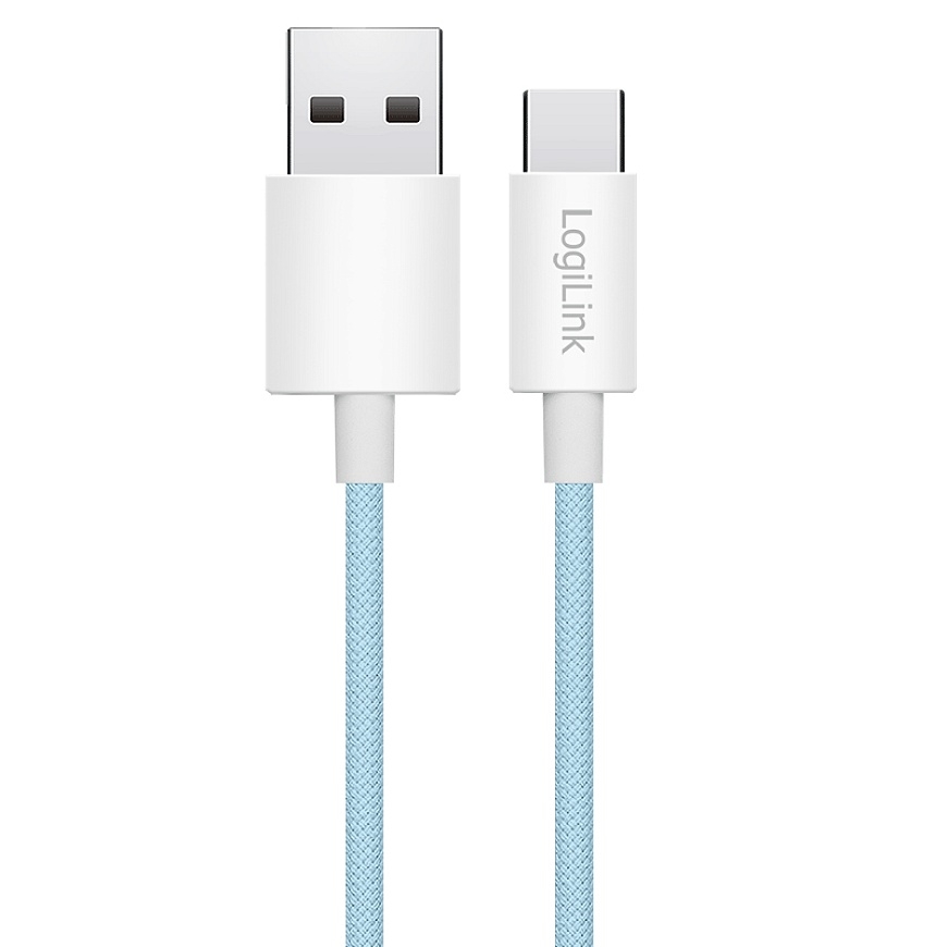 LogiLink CU0331 USB kabelis USB 2.0 1,5 m USB A USB C 0,48 Gbit/s 60 W Mėlyna – 2